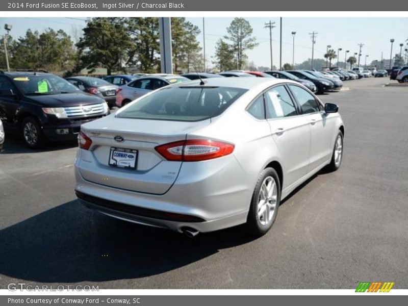 Ingot Silver / Charcoal Black 2014 Ford Fusion SE EcoBoost