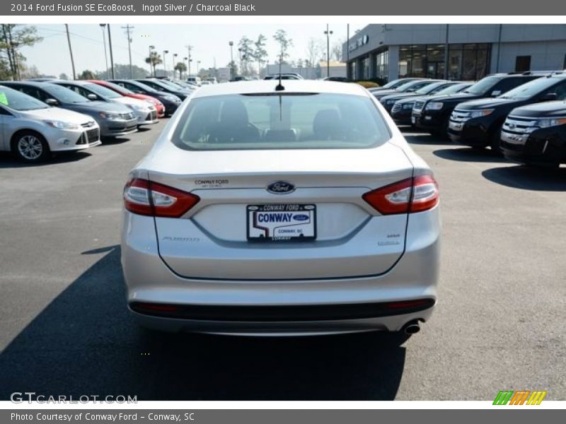 Ingot Silver / Charcoal Black 2014 Ford Fusion SE EcoBoost