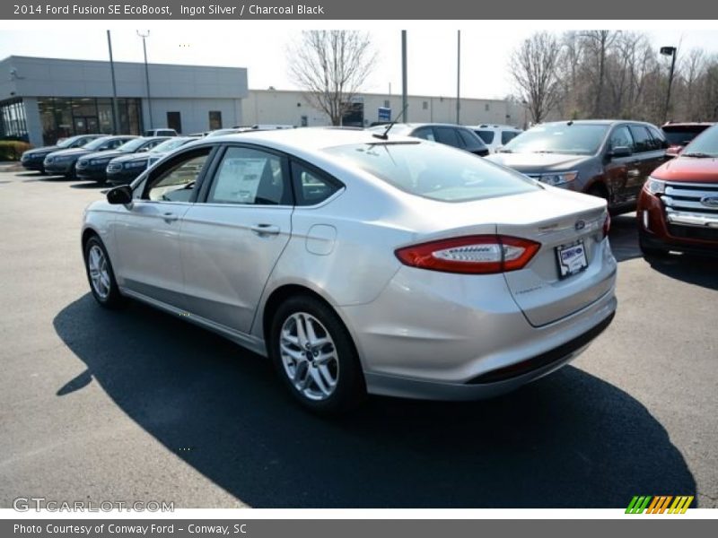 Ingot Silver / Charcoal Black 2014 Ford Fusion SE EcoBoost