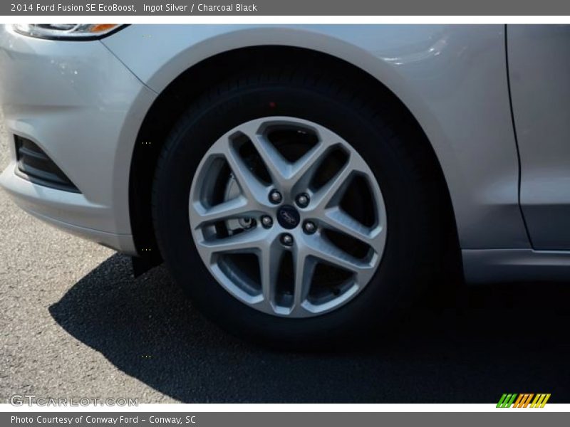 Ingot Silver / Charcoal Black 2014 Ford Fusion SE EcoBoost