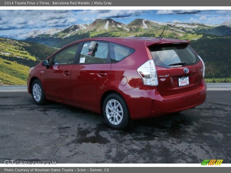 Barcelona Red Metallic / Misty Gray 2014 Toyota Prius v Three