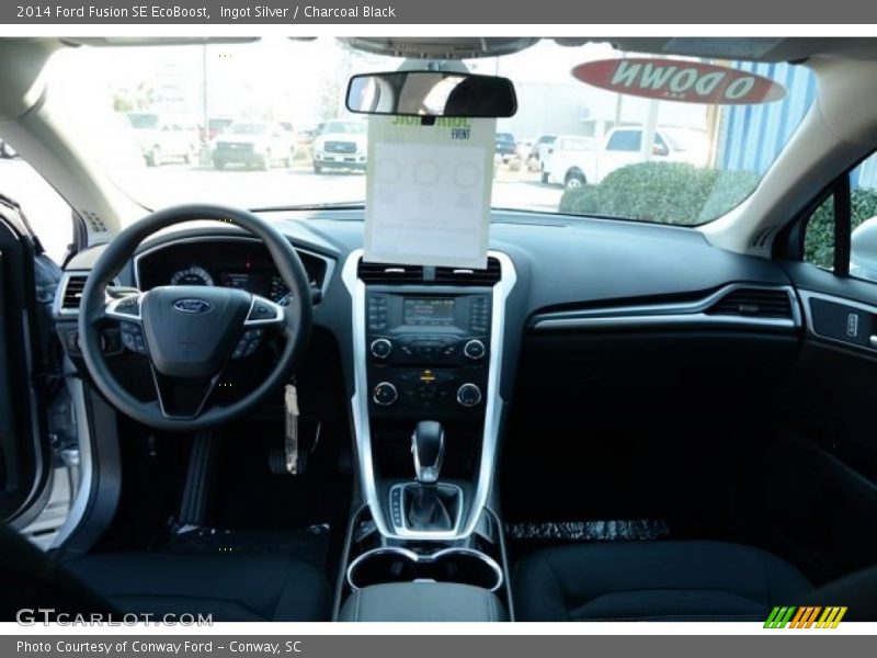 Ingot Silver / Charcoal Black 2014 Ford Fusion SE EcoBoost