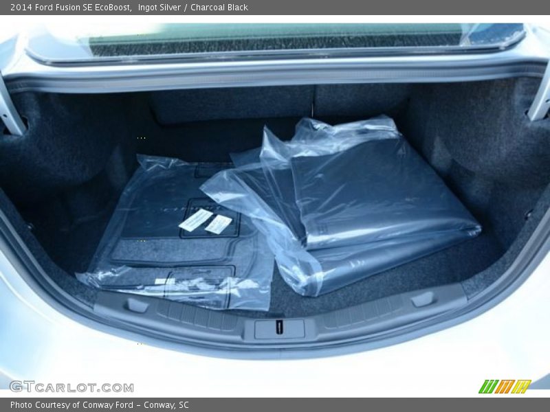 Ingot Silver / Charcoal Black 2014 Ford Fusion SE EcoBoost