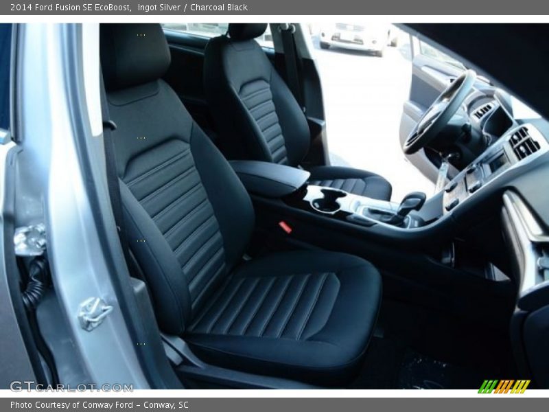 Ingot Silver / Charcoal Black 2014 Ford Fusion SE EcoBoost