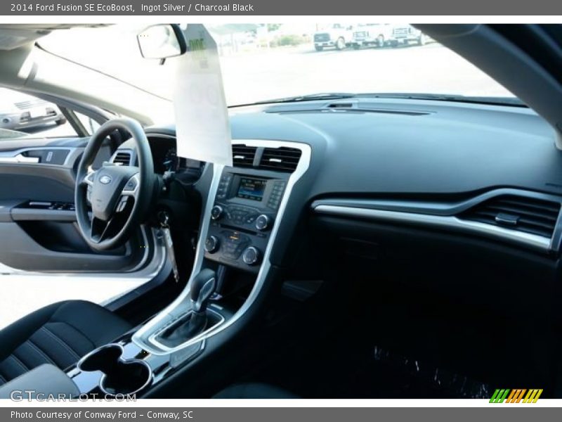 Ingot Silver / Charcoal Black 2014 Ford Fusion SE EcoBoost
