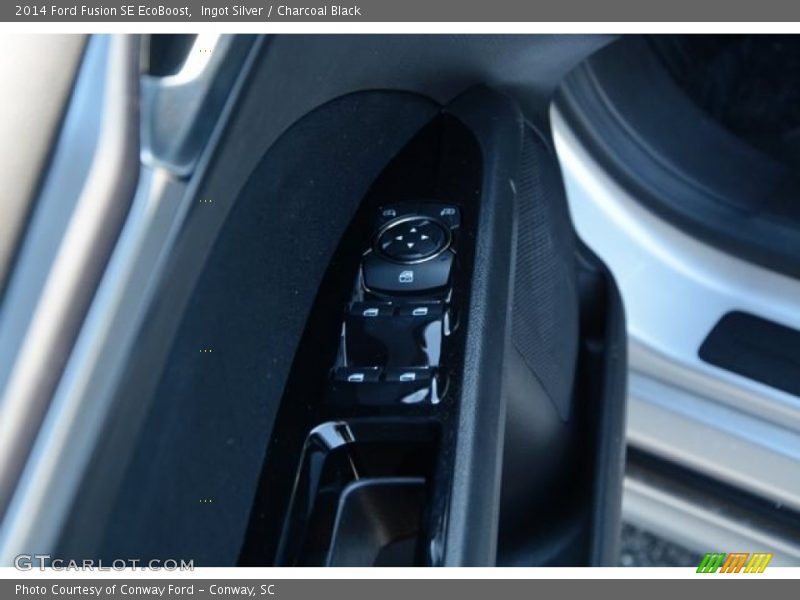 Ingot Silver / Charcoal Black 2014 Ford Fusion SE EcoBoost