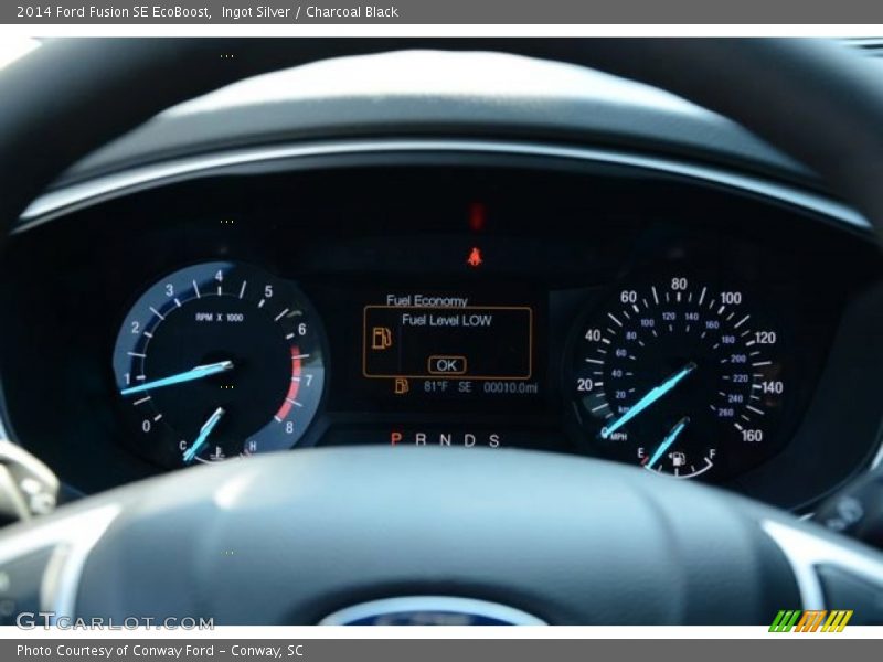 Ingot Silver / Charcoal Black 2014 Ford Fusion SE EcoBoost