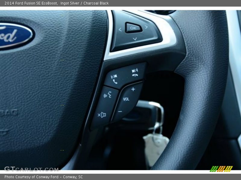 Ingot Silver / Charcoal Black 2014 Ford Fusion SE EcoBoost