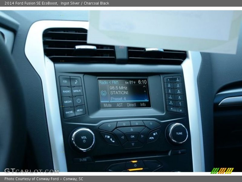 Ingot Silver / Charcoal Black 2014 Ford Fusion SE EcoBoost