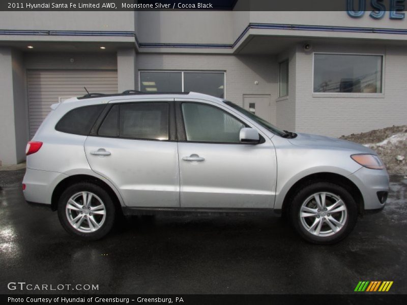 Moonstone Silver / Cocoa Black 2011 Hyundai Santa Fe Limited AWD