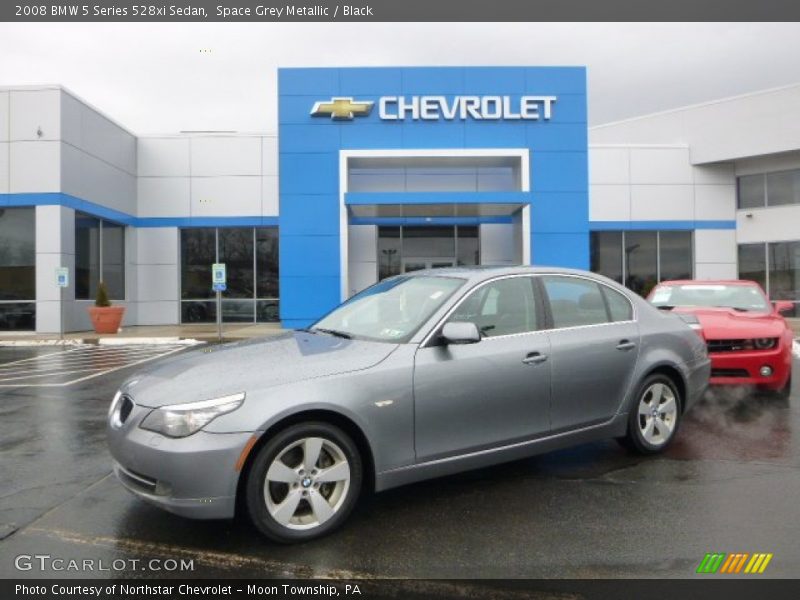 Space Grey Metallic / Black 2008 BMW 5 Series 528xi Sedan