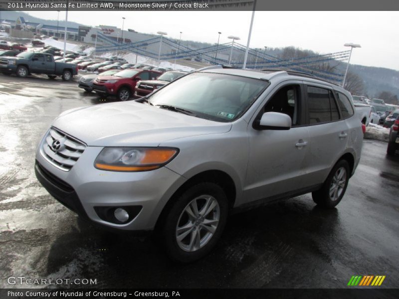 Moonstone Silver / Cocoa Black 2011 Hyundai Santa Fe Limited AWD