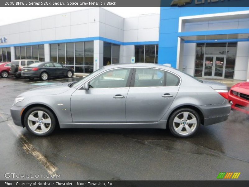 Space Grey Metallic / Black 2008 BMW 5 Series 528xi Sedan