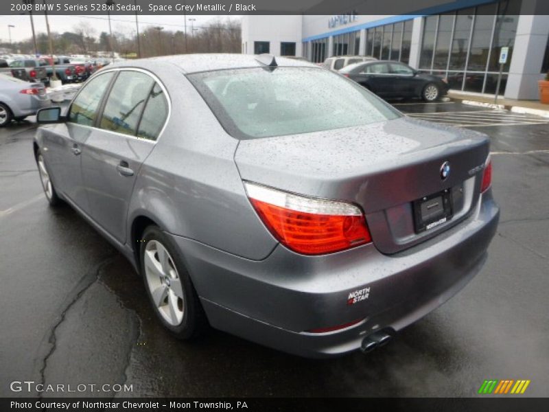 Space Grey Metallic / Black 2008 BMW 5 Series 528xi Sedan