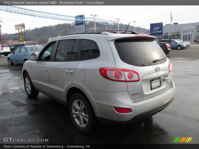 Moonstone Silver / Cocoa Black 2011 Hyundai Santa Fe Limited AWD