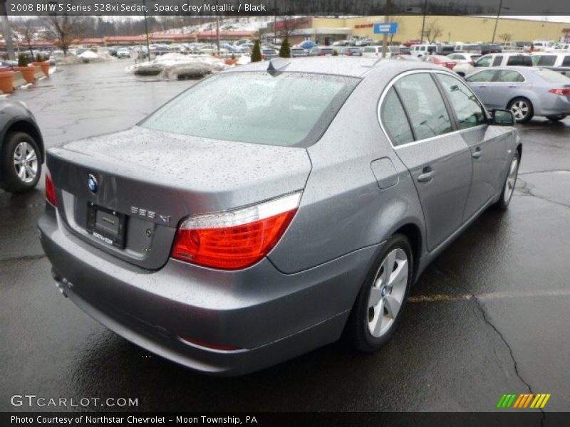 Space Grey Metallic / Black 2008 BMW 5 Series 528xi Sedan