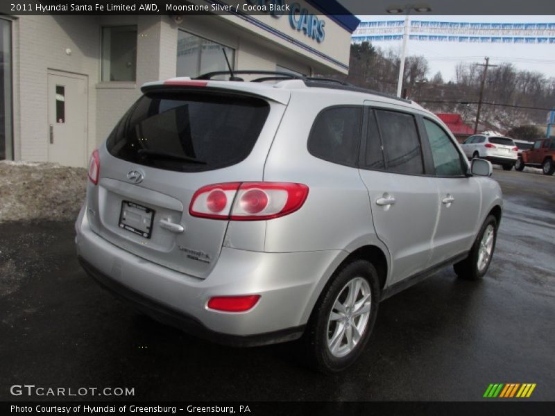 Moonstone Silver / Cocoa Black 2011 Hyundai Santa Fe Limited AWD