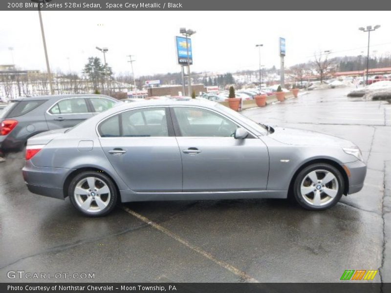 Space Grey Metallic / Black 2008 BMW 5 Series 528xi Sedan