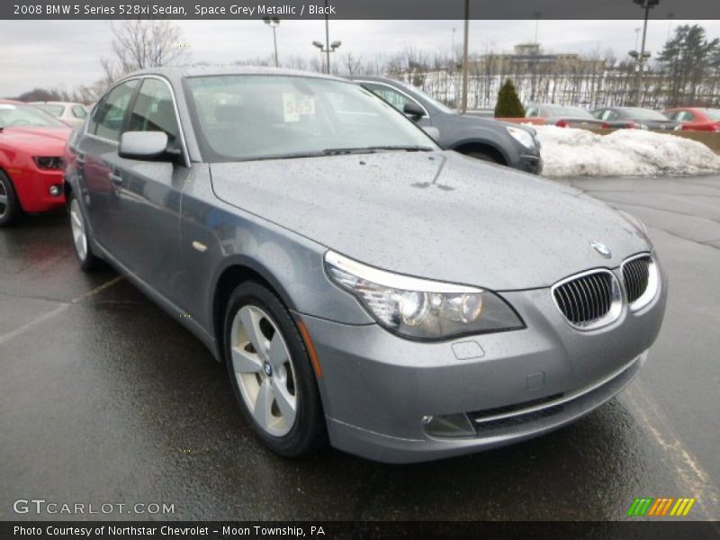 Space Grey Metallic / Black 2008 BMW 5 Series 528xi Sedan