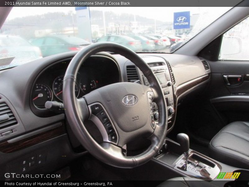 Moonstone Silver / Cocoa Black 2011 Hyundai Santa Fe Limited AWD