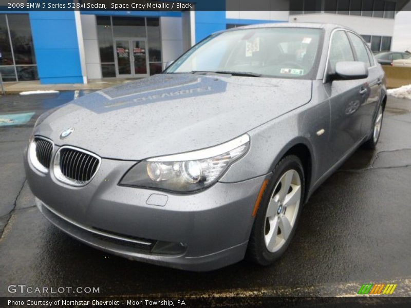 Space Grey Metallic / Black 2008 BMW 5 Series 528xi Sedan