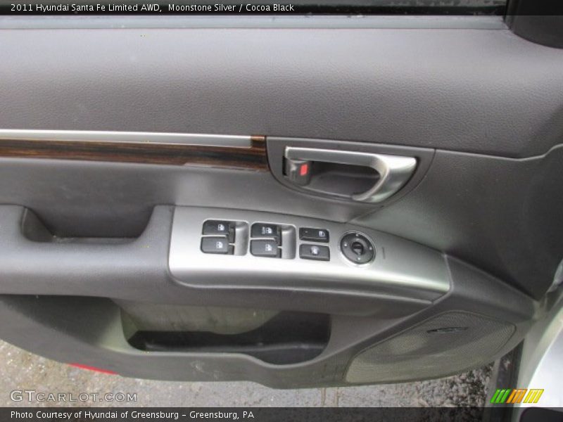 Moonstone Silver / Cocoa Black 2011 Hyundai Santa Fe Limited AWD