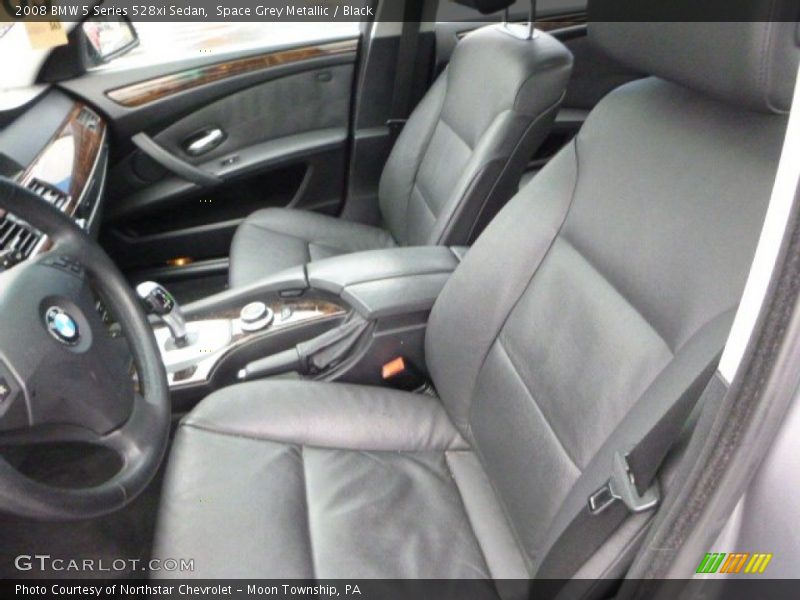 Space Grey Metallic / Black 2008 BMW 5 Series 528xi Sedan