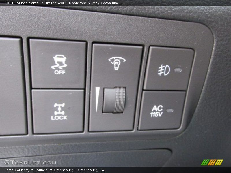 Moonstone Silver / Cocoa Black 2011 Hyundai Santa Fe Limited AWD