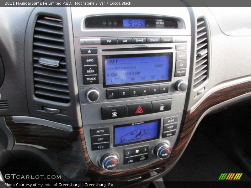 Moonstone Silver / Cocoa Black 2011 Hyundai Santa Fe Limited AWD