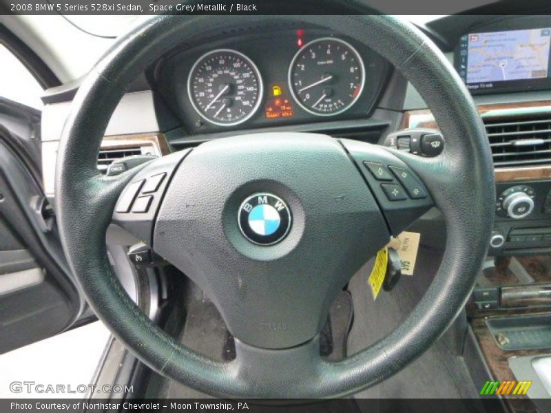 Space Grey Metallic / Black 2008 BMW 5 Series 528xi Sedan