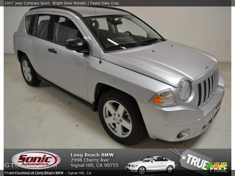 Bright Silver Metallic / Pastel Slate Gray 2007 Jeep Compass Sport
