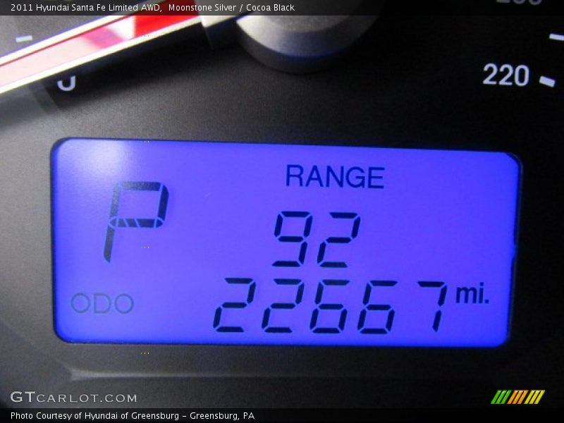 Moonstone Silver / Cocoa Black 2011 Hyundai Santa Fe Limited AWD