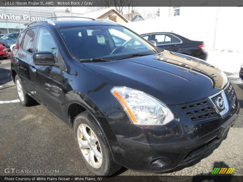 Wicked Black / Gray 2010 Nissan Rogue SL AWD