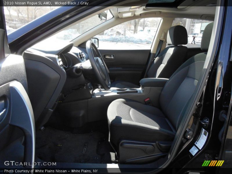 Wicked Black / Gray 2010 Nissan Rogue SL AWD