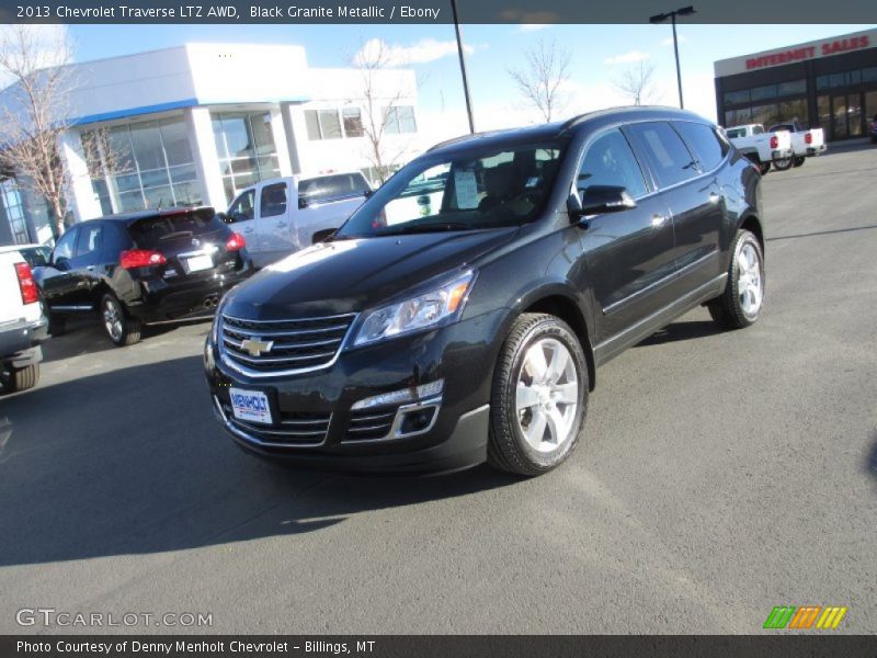 Black Granite Metallic / Ebony 2013 Chevrolet Traverse LTZ AWD