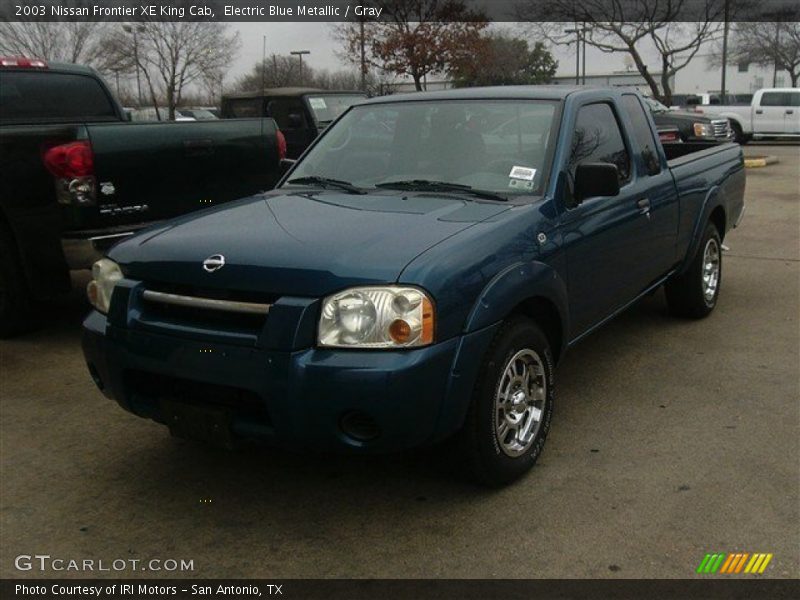 Electric Blue Metallic / Gray 2003 Nissan Frontier XE King Cab