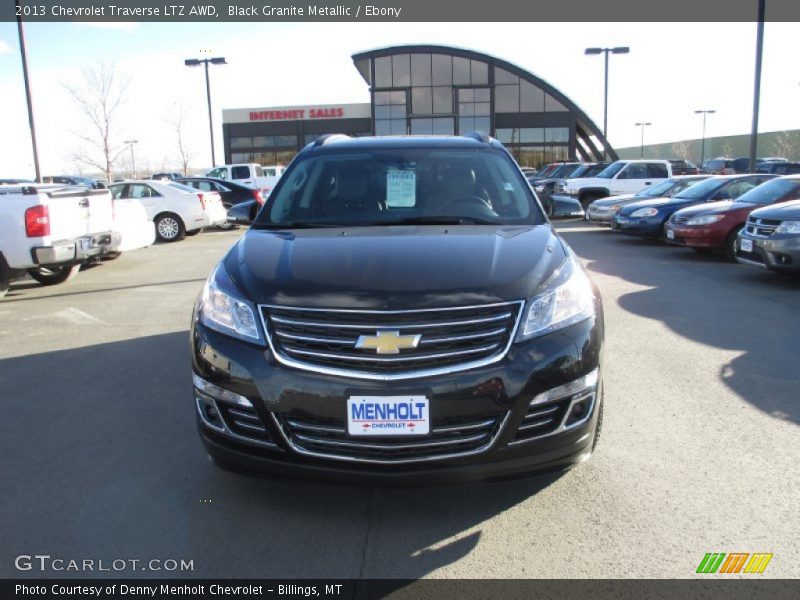 Black Granite Metallic / Ebony 2013 Chevrolet Traverse LTZ AWD