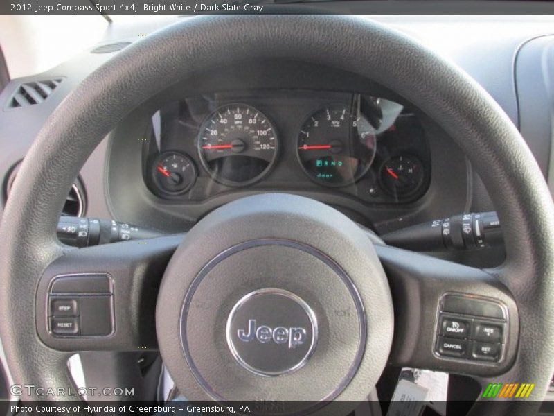 Bright White / Dark Slate Gray 2012 Jeep Compass Sport 4x4