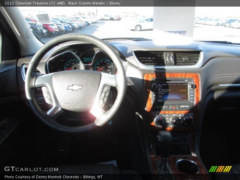 Black Granite Metallic / Ebony 2013 Chevrolet Traverse LTZ AWD