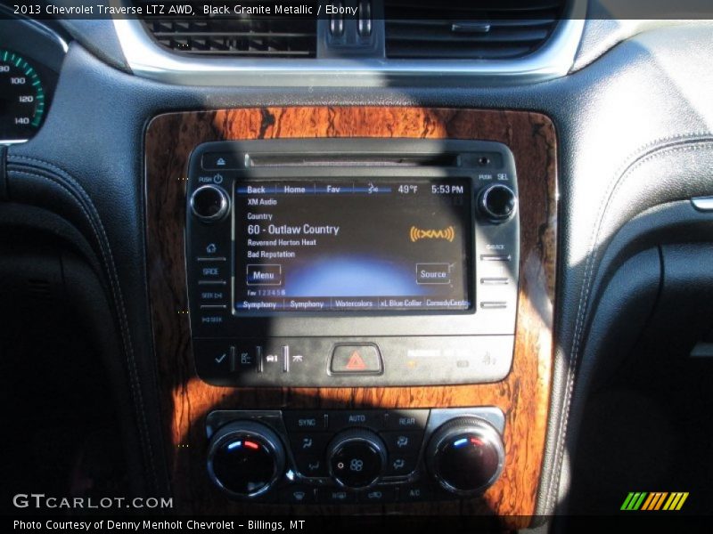 Black Granite Metallic / Ebony 2013 Chevrolet Traverse LTZ AWD