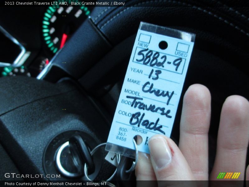 Black Granite Metallic / Ebony 2013 Chevrolet Traverse LTZ AWD