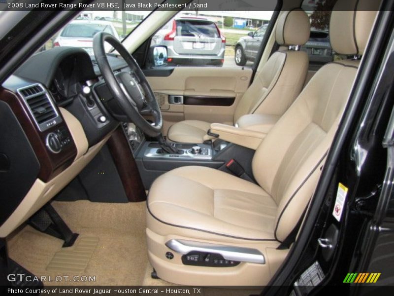Front Seat of 2008 Range Rover V8 HSE