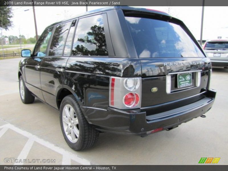 Java Black Pearlescent / Sand 2008 Land Rover Range Rover V8 HSE