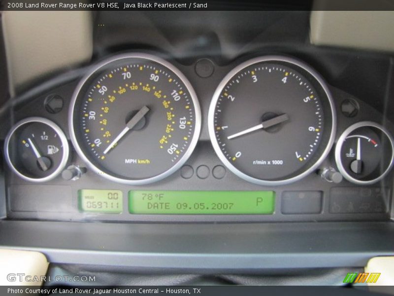  2008 Range Rover V8 HSE V8 HSE Gauges