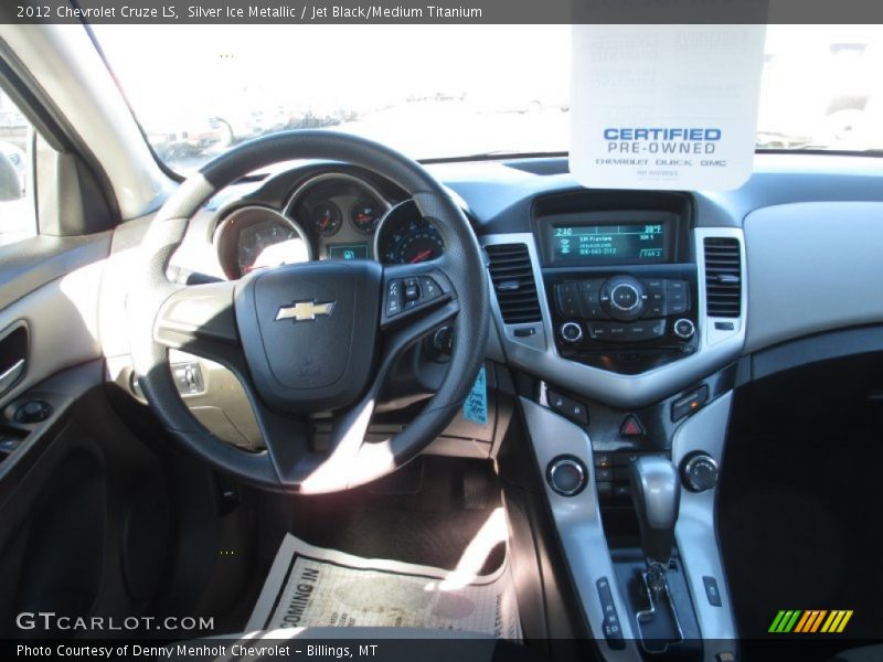 Silver Ice Metallic / Jet Black/Medium Titanium 2012 Chevrolet Cruze LS
