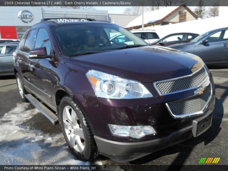 Dark Cherry Metallic / Cashmere/Ebony 2009 Chevrolet Traverse LTZ AWD