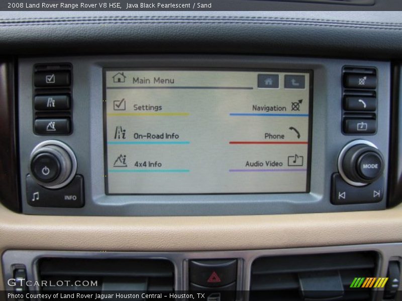 Java Black Pearlescent / Sand 2008 Land Rover Range Rover V8 HSE