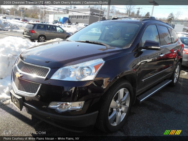 Dark Cherry Metallic / Cashmere/Ebony 2009 Chevrolet Traverse LTZ AWD