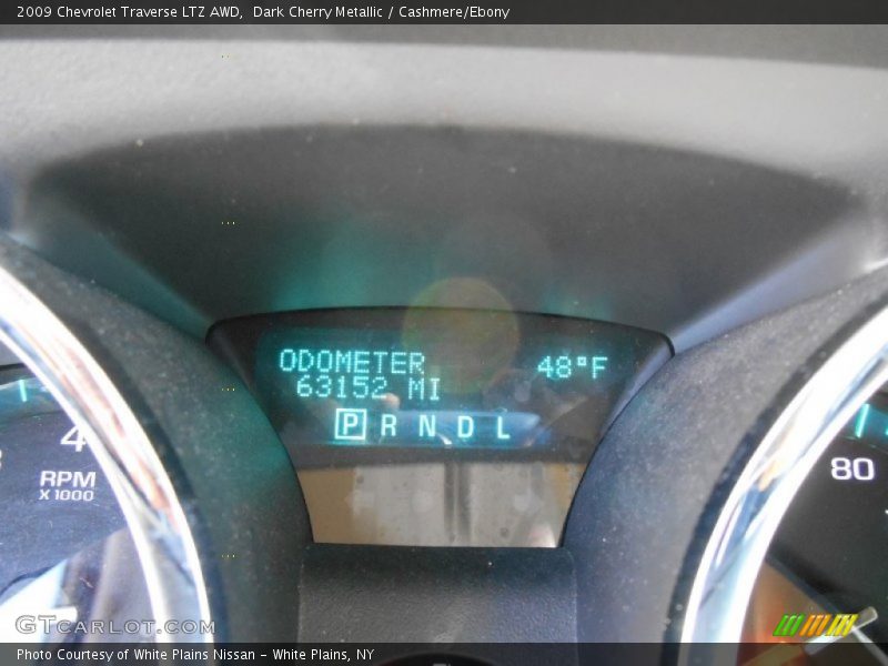 Dark Cherry Metallic / Cashmere/Ebony 2009 Chevrolet Traverse LTZ AWD