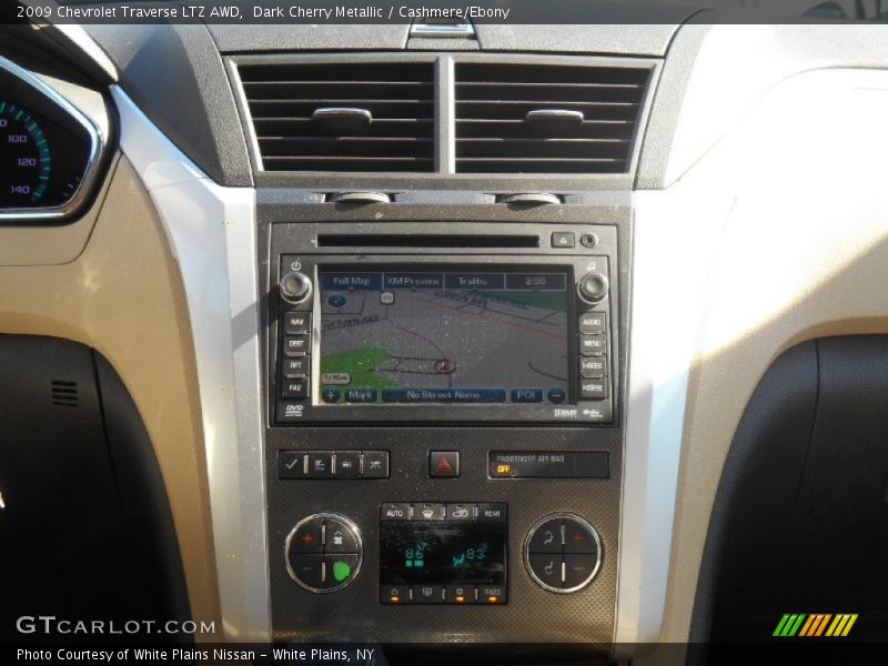 Dark Cherry Metallic / Cashmere/Ebony 2009 Chevrolet Traverse LTZ AWD